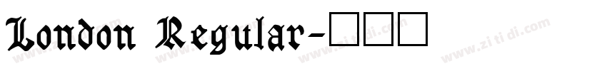 London Regular字体转换